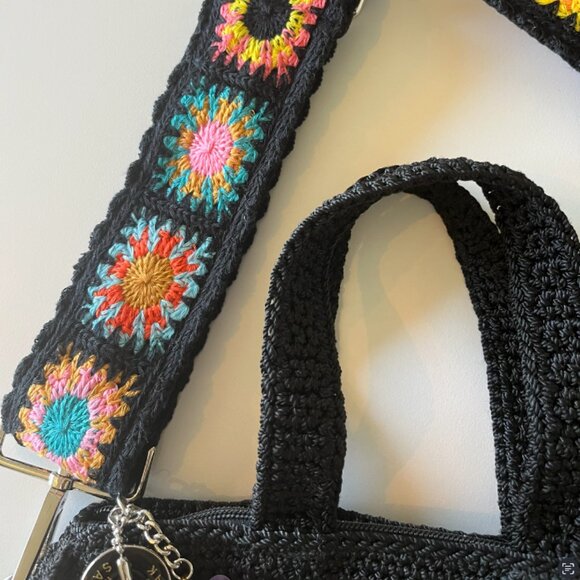 Customized Vintage The Sak Crochet Mini Tote in Black - Picture 7 of 9